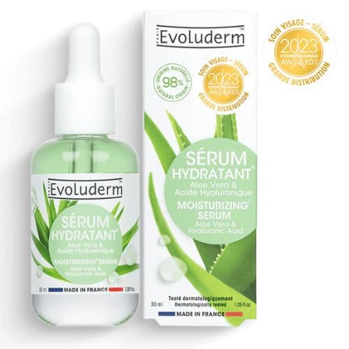 Sérum Hydratant Evoluderm – Aloe Vera & Acide Hyaluronique 30 ml